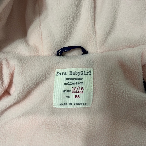 🟡 Zara BabyGirl Hooded Puffer Vest - Picture 3 of 4